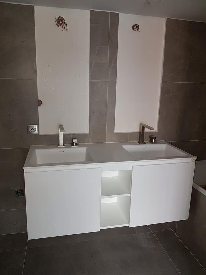 Mobile bagno bianco doppio lavabo