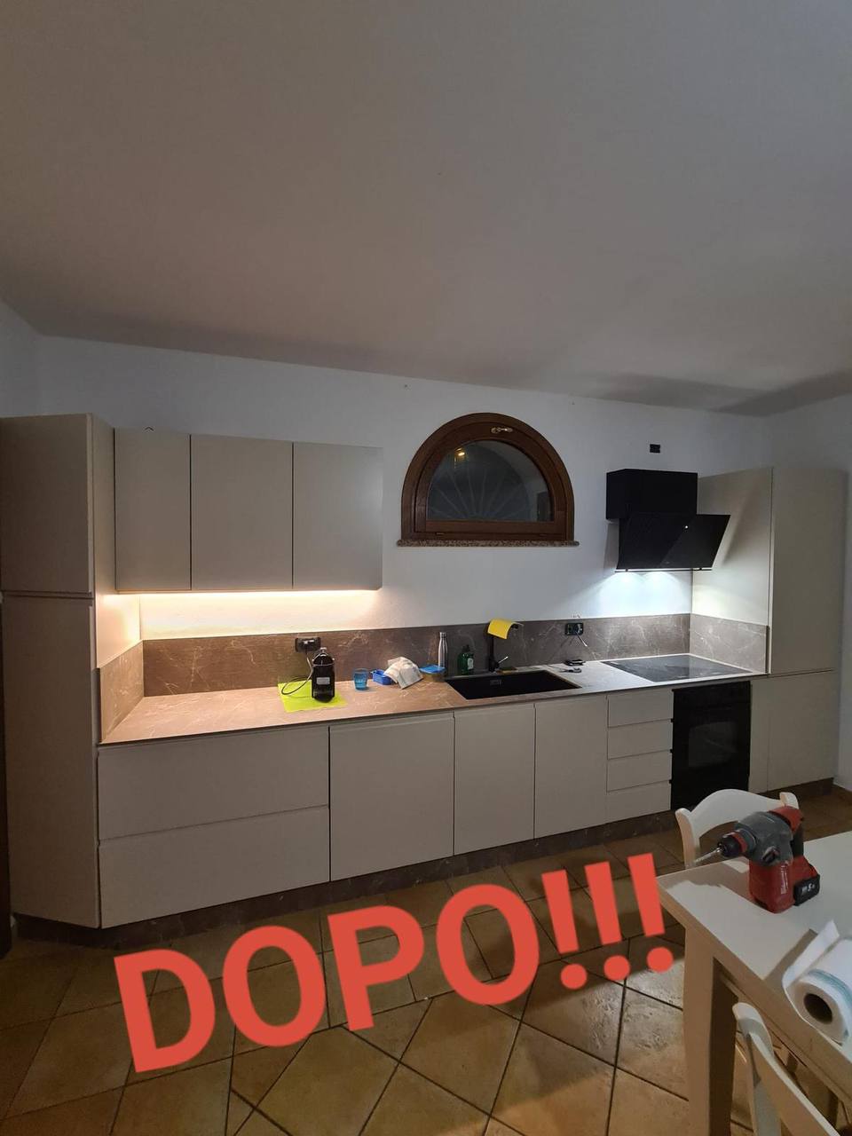 Cucina dopo la ristrutturazione PB Arredamenti